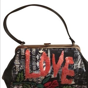 Isabella Fiore beaded satchel black